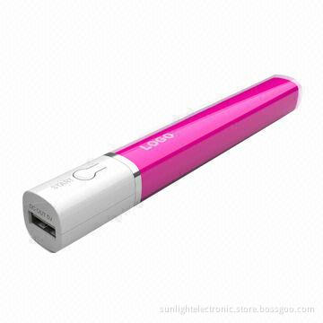18650 Lithium Battery Charger, Lip-stick Design with 5V/1A Output, Various Colors Available